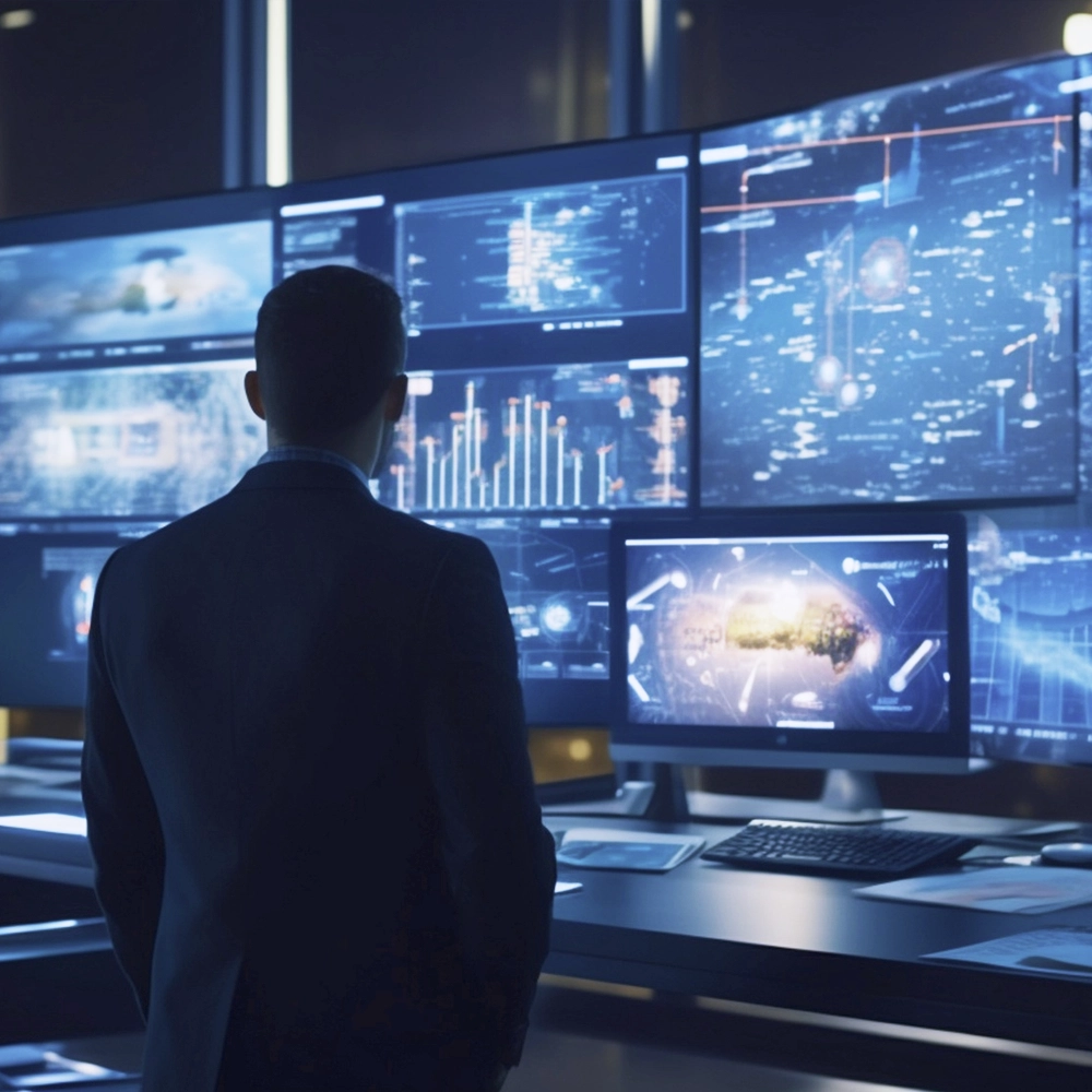 Cyber security team at work